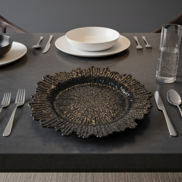 Reef Charger Plate ‐ Black