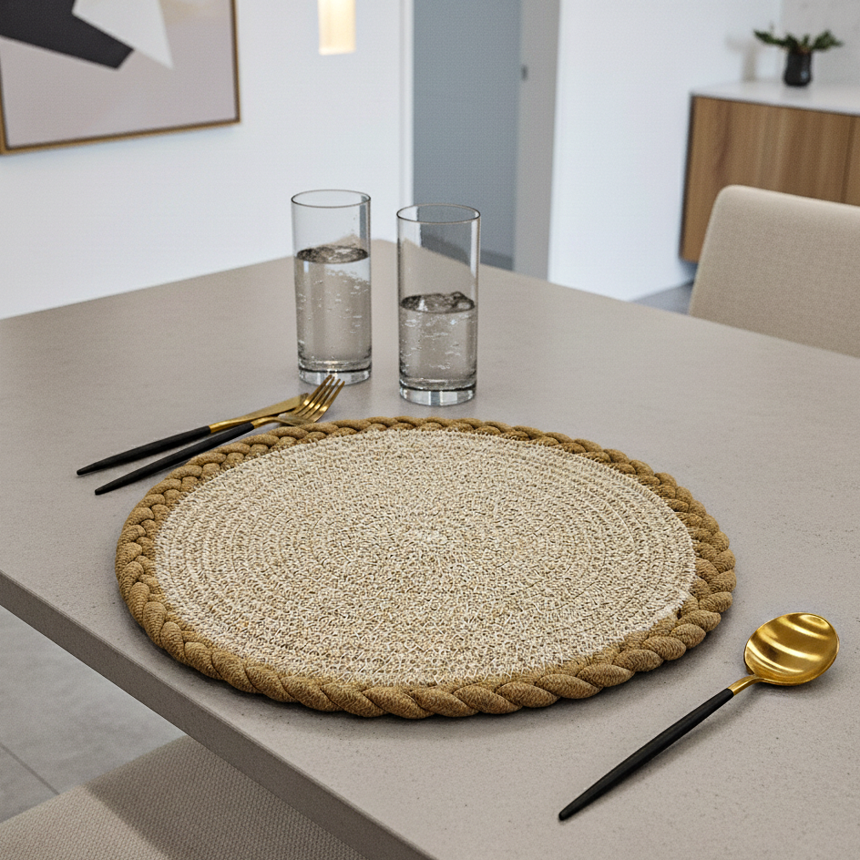 Beige Knitted Placemat