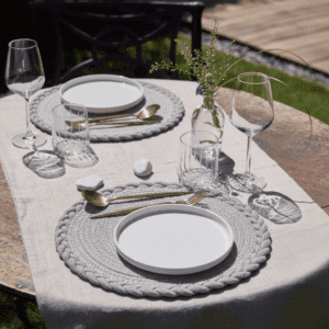 Light Grey Knitted Placemat