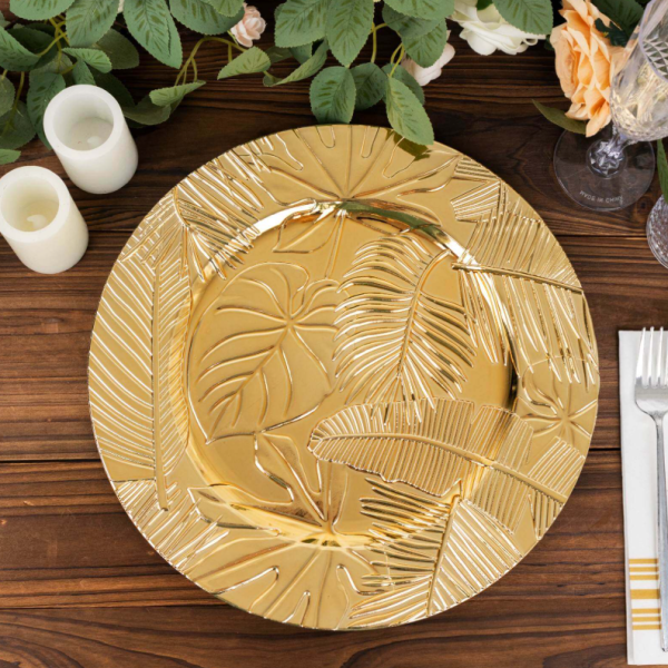 Leaves charger plate