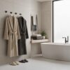 Grey Beige (1) copy Bathrobe - Grey and Beige