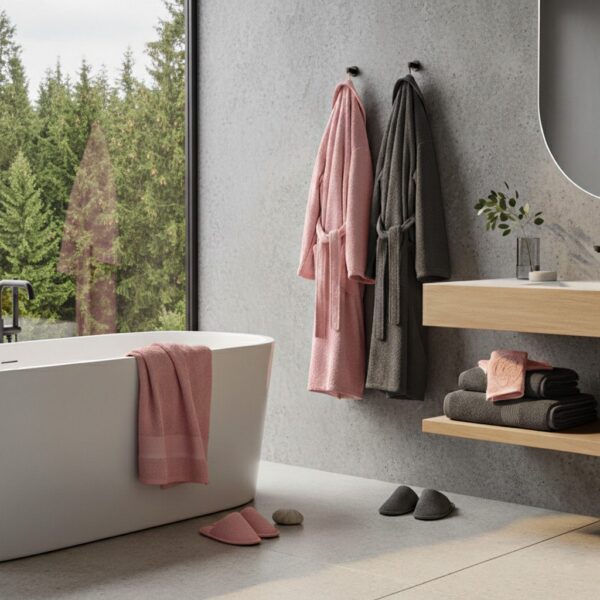 Bathrobe - Grey and Pink