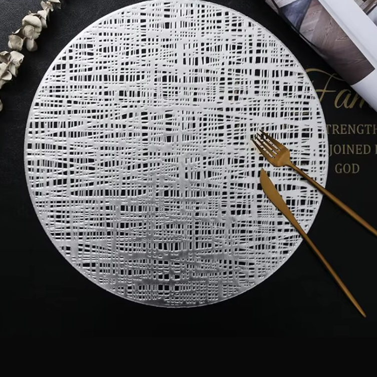 Circle Patch Placemat - Silver