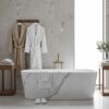 Bathrobe - White and Beige